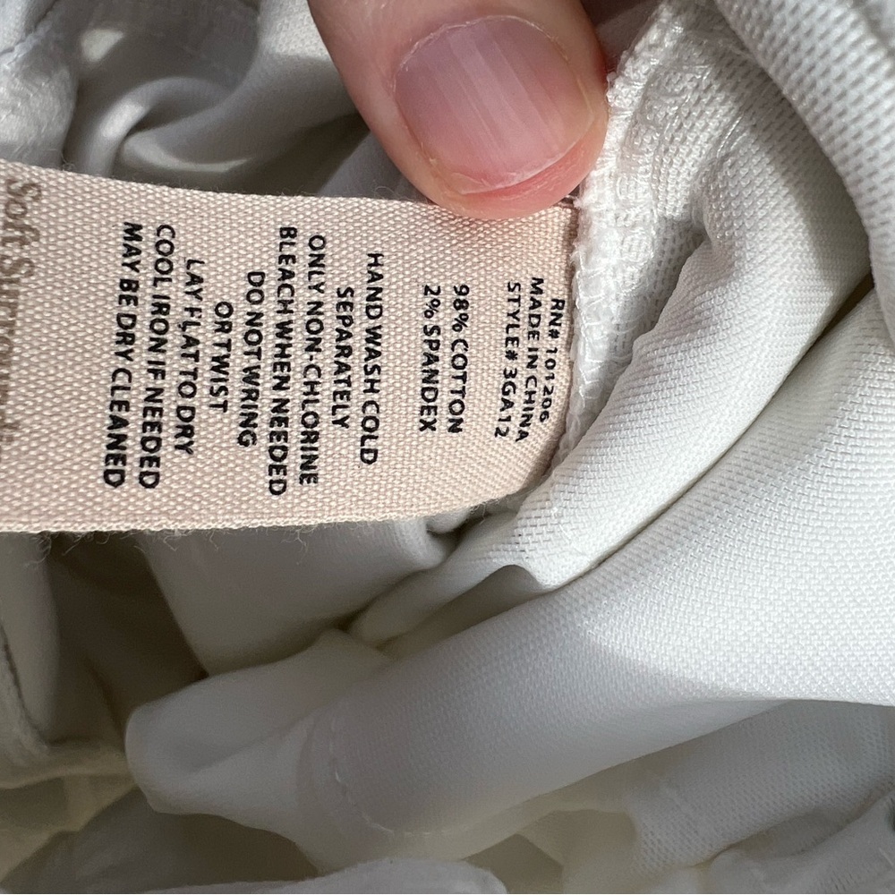 👗Soft Surroundings ivory pearl velveteen pants - Picture 6 of 6